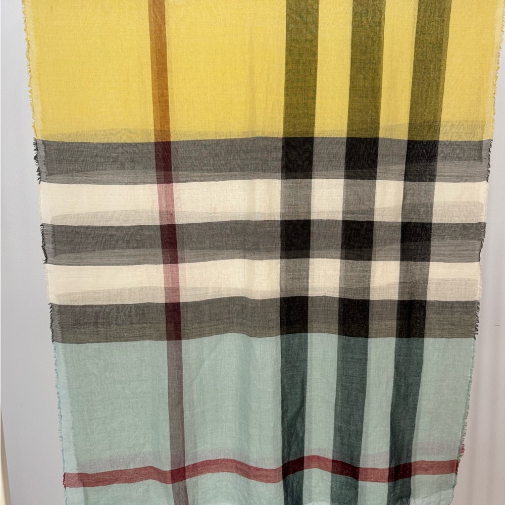 BURBERRY Women’s Plaid Multicolor Scarf - Picture 11 of 11